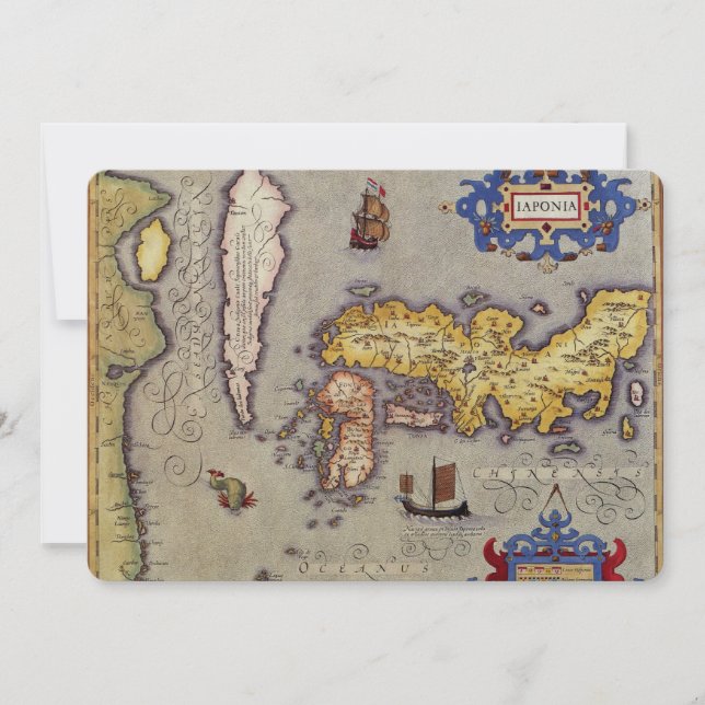 Mapa antiguo de Japón por Mercator y Hondius (Anverso)