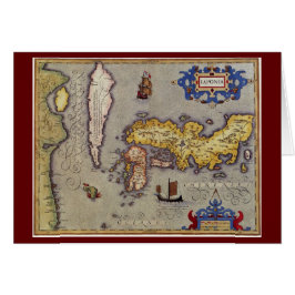 Mapa antiguo de Japón por Mercator y Hondius