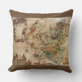 MAPA ANTIGUO DE LA ALMOHADA DE POLONIA