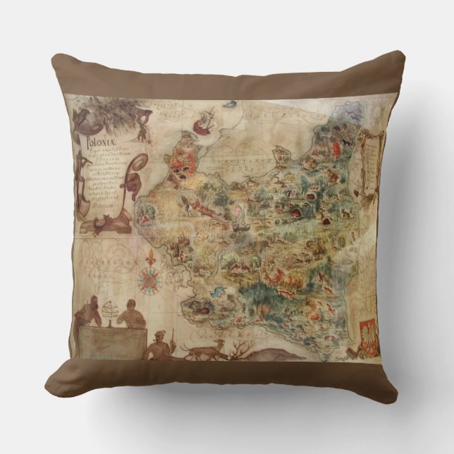 MAPA ANTIGUO DE LA ALMOHADA DE POLONIA (Anverso)