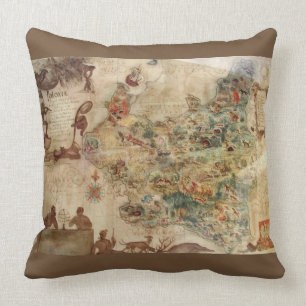 MAPA ANTIGUO DE LA ALMOHADA DE POLONIA