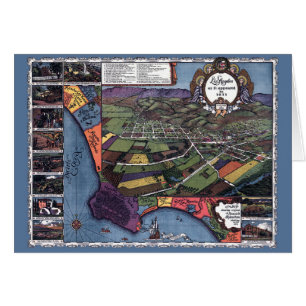 Mapa Antiguo de la Ciudad de Los Ángeles, Californ