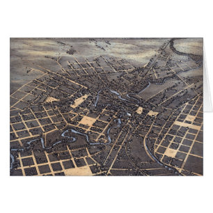 Mapa Antiguo de la Ciudad de San Antonio, Texas, d
