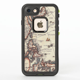 Mapa antiguo de la época del mar chino Circa 1652