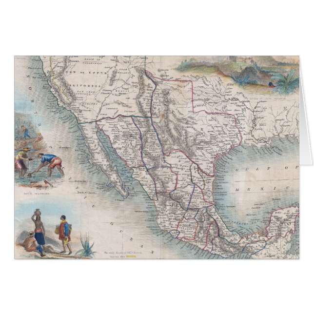 Mapa Antiguo de México (1851) (Anverso (Horizontal))