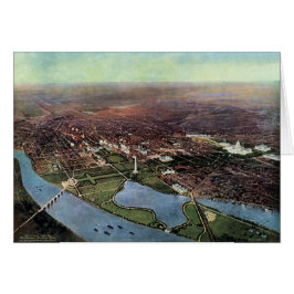 Mapa antiguo de Washington DC y el río Potomac