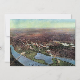 Mapa antiguo de Washington DC y el río Potomac