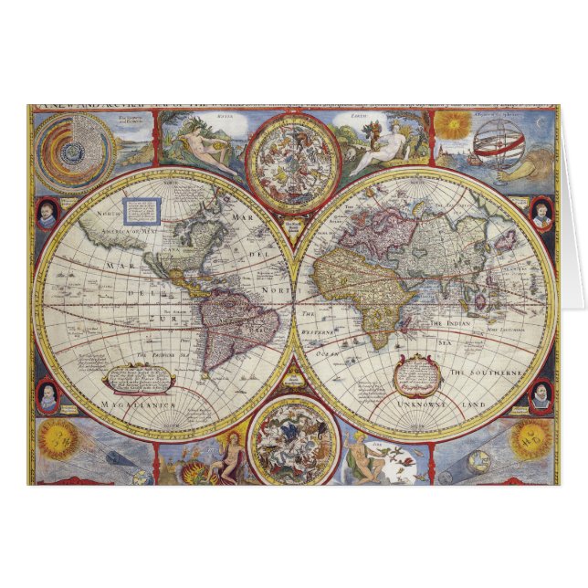 Mapa antiguo del mundo (Anverso (Horizontal))