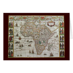 Mapa Antiguo del Mundo Antiguo de África por Blaeu