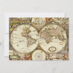Mapa Antiguo del Mundo Antiguo de Frederick de Wit