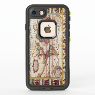 Mapa antiguo del mundo conocido Circa 1652