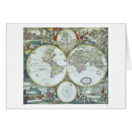 Mapa Antiguo del Mundo del Siglo XVII, Frederick D