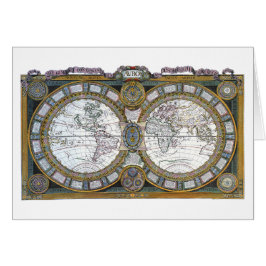 Mapa Antiguo del Mundo por Claude Auguste Berey