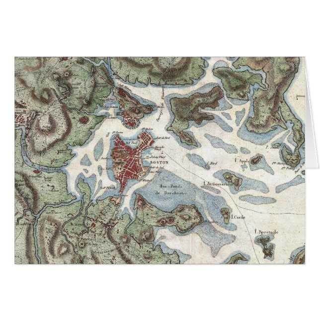 Mapa Antiguo del Puerto de Boston (1807) (Anverso (Horizontal))
