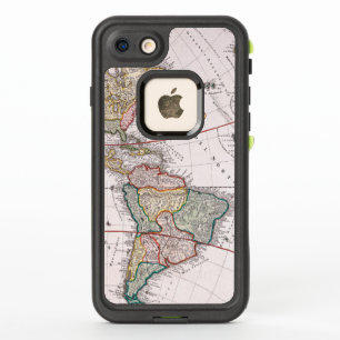 Mapa antiguo vintage de América Circa 1746