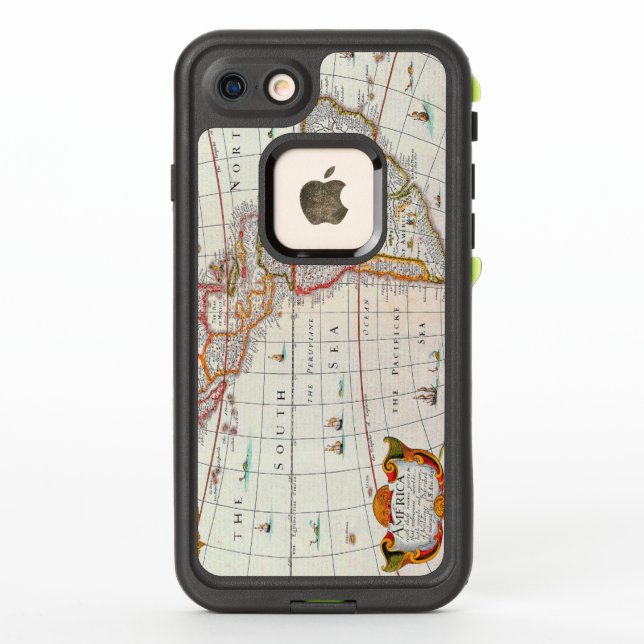 Mapa antiguo vintage de las Américas Circa 1626 (Reverso)