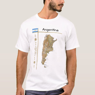 Mapa argentino + bandera + camiseta de título