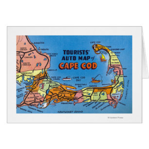 Mapa auto detallado de Cape Cod