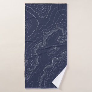 Mapa azul de la topografía
