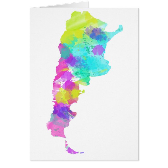 Mapa banal de la Argentina de la acuarela (Frente)