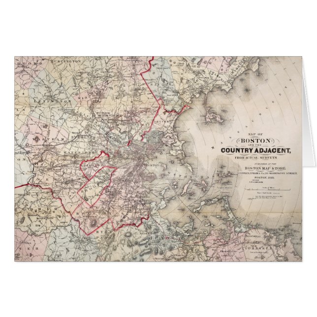 Mapa: Boston, 1883 (Anverso (Horizontal))