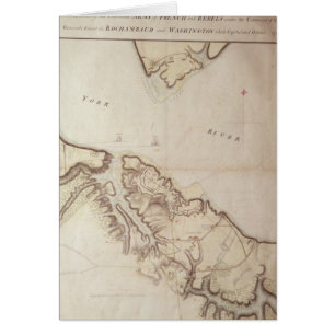 Mapa británico del cerco de Yorktown, 1781