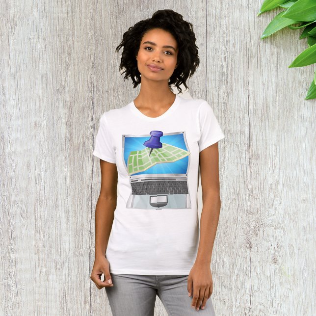 Mapa callejero en línea de mujeres camiseta (Subido por el creador)