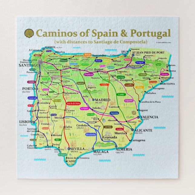 Mapa Camino Rompecabezas (Vertical)