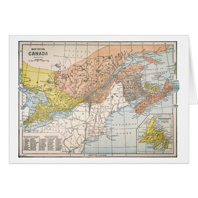 MAPA: CANADÁ DEL ESTE (Anverso (Horizontal))