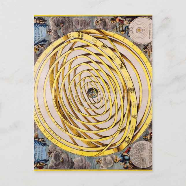 Mapa celeste Tarjeta postal Andrés Celarius (Anverso)