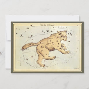 Mapa celestial de la astronomía vintage del espejo