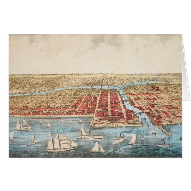 MAPA: CHICAGO, c1857 (Anverso (Horizontal))