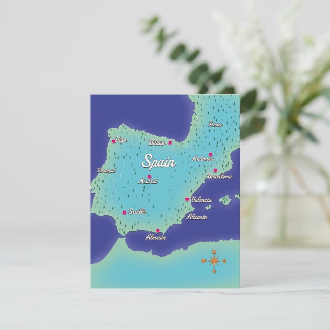 Mapa Clásico De España (Anverso de pie)