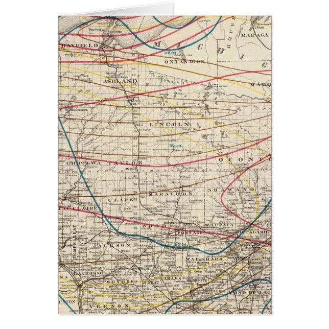 Mapa climatológico de Wisconsin (Frente)