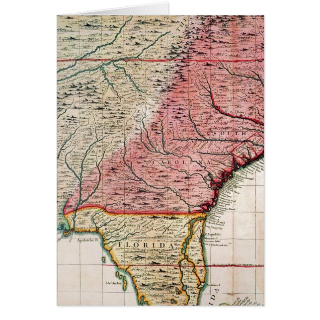 MAPA COLONIAL DE AMÉRICA, 1733 (Frente)