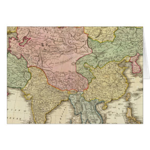 Mapa coloreado a mano de Asia