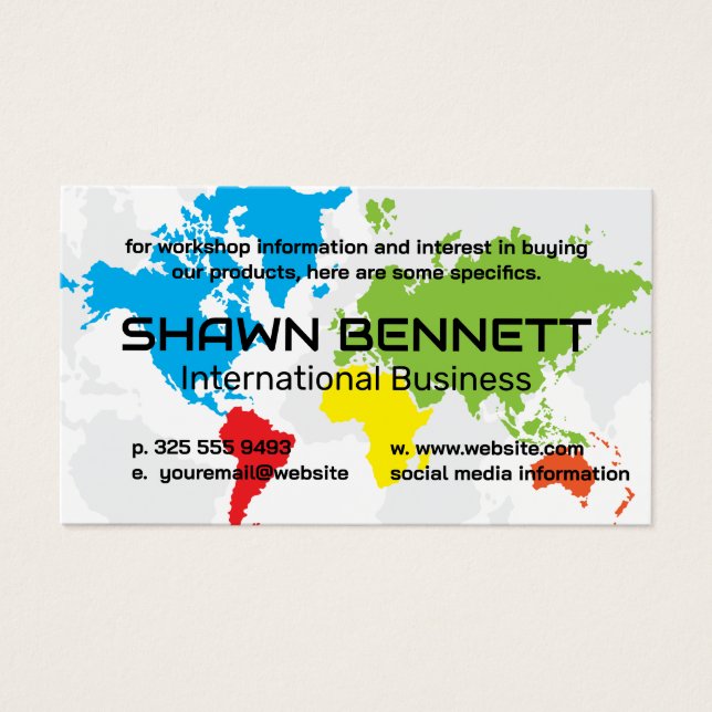 Mapa colorido del mundo (Frente)