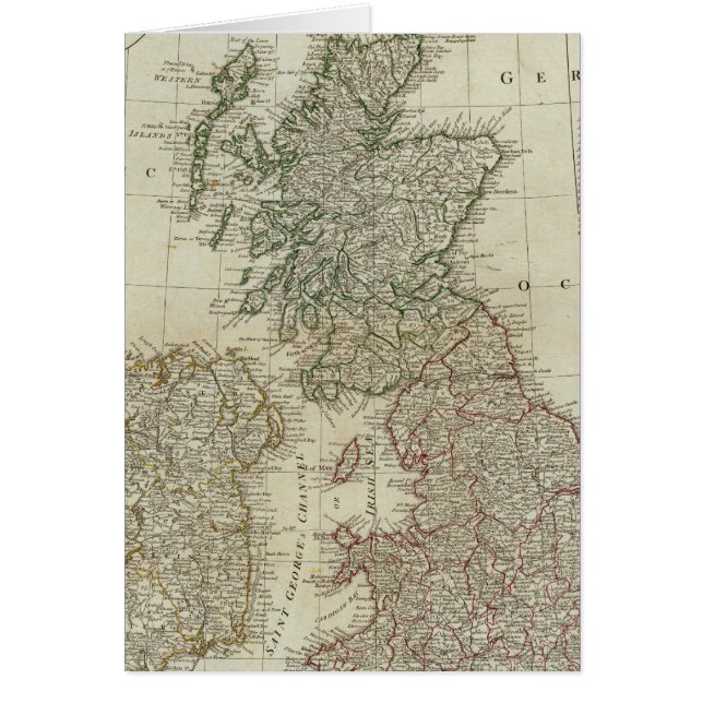 Mapa completo de las Islas Británicas (Frente)