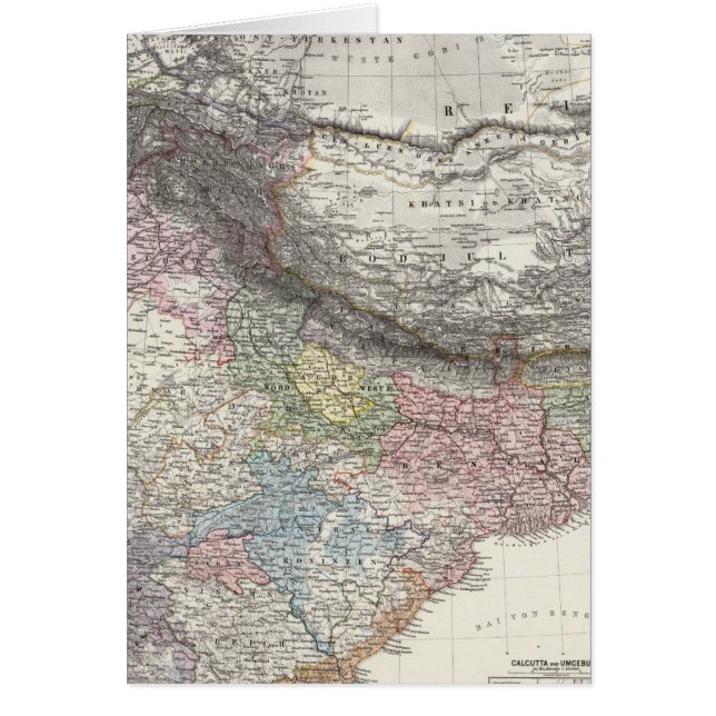 Mapa compuesto de India, Asia (Frente)