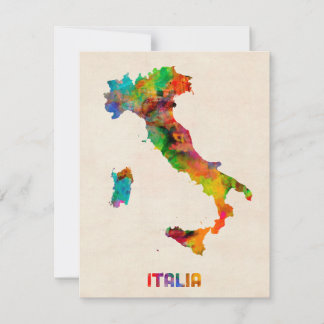 Mapa de acuarela de Italia, Italia