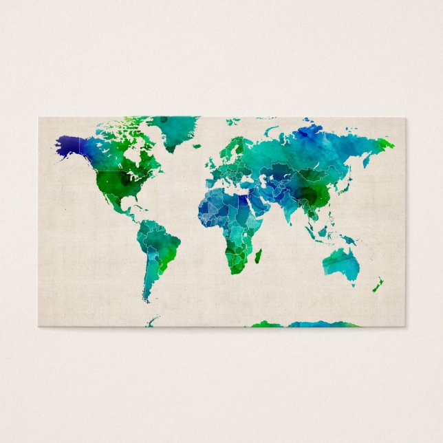 Mapa de acuarelas del Mapa Mundial (Frente)