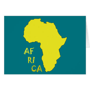 Mapa de África Amarillo Divertido