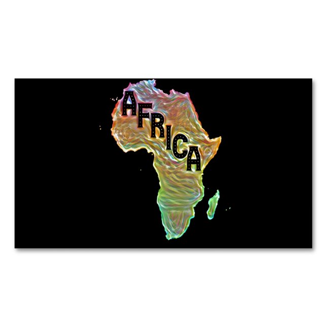 Mapa de África con tarjeta de visita Retro Africa  (Anverso)