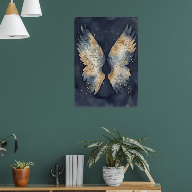 Mapa de Alas de Ángel Celestial Impresión de Arte  (Salón 1)
