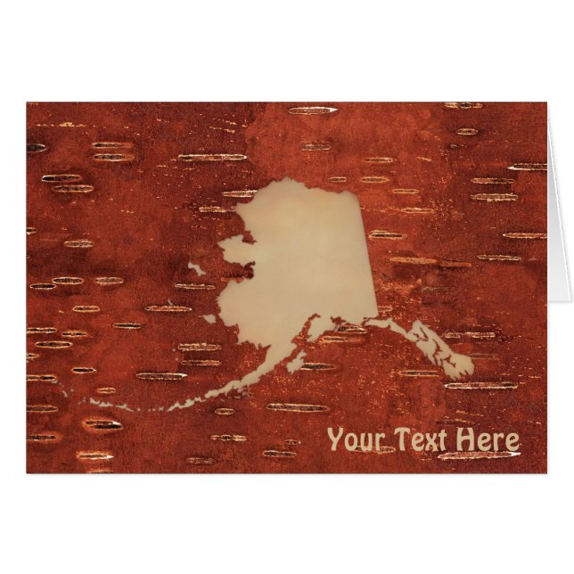 Mapa de Alaska en el interior de Birch Bark (Anverso (Horizontal))