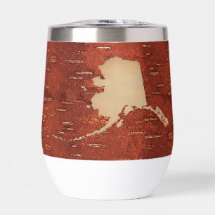 Mapa de Alaska en el interior de Birch Bark