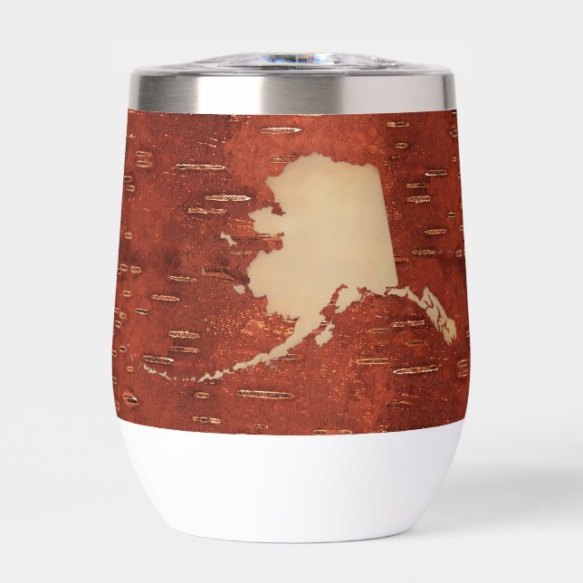 Mapa de Alaska en el interior de Birch Bark (Frente)