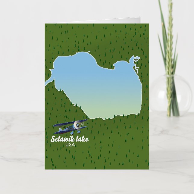 Mapa de Alaska en el lago Selawik (Anverso)