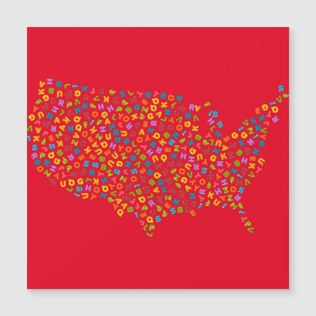 Mapa de alfabetos de EE.UU. (Anverso)