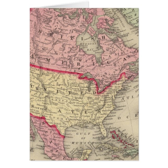 Mapa De América Del Norte (Frente)
